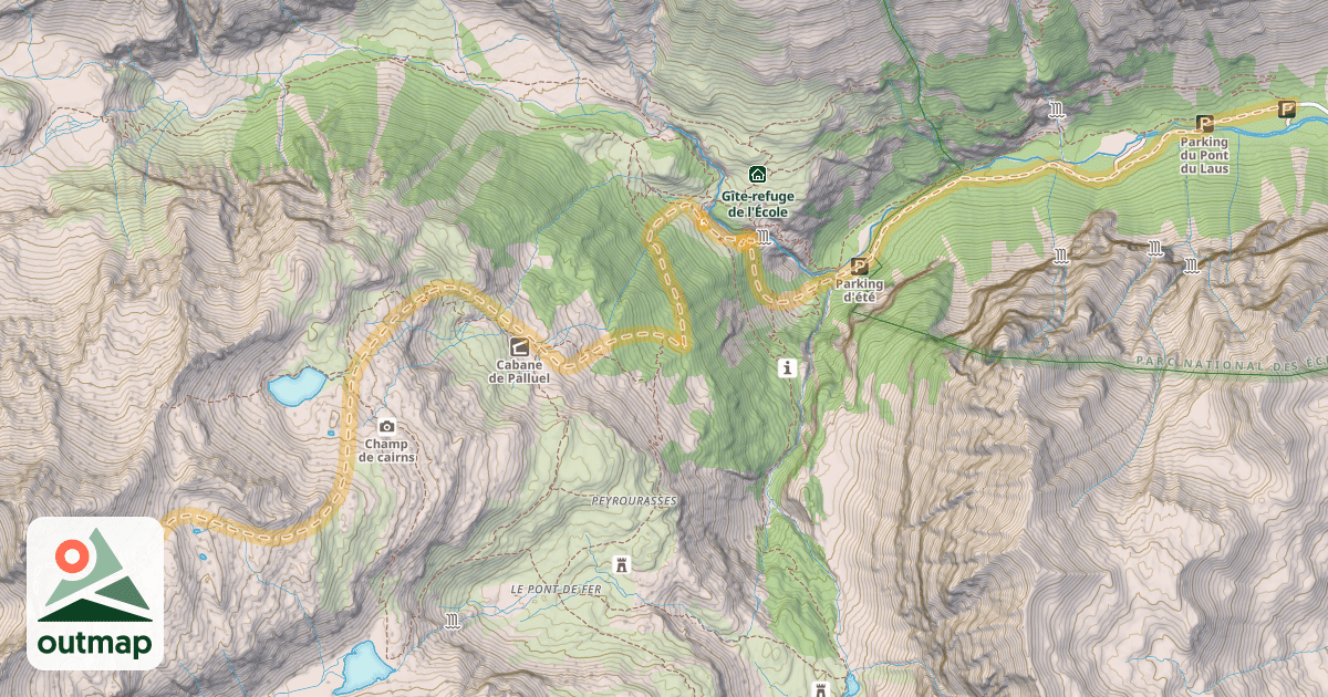 Map of Col Bidou — Les Mensals