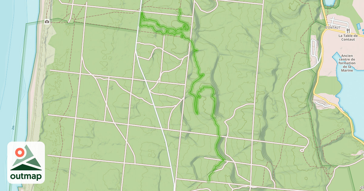 Map of Piste VTT (Bleu, Rouge)