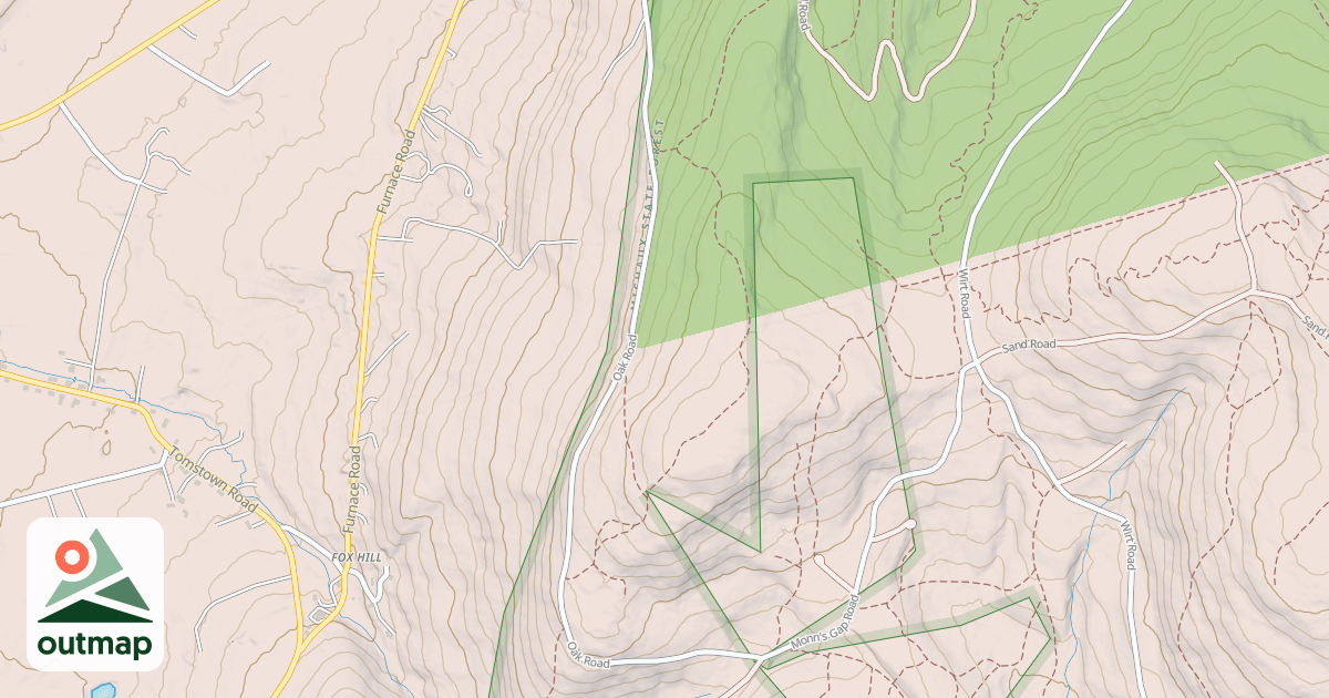Map of Michaux State Forest – Snowmobile Trail System (Southern)