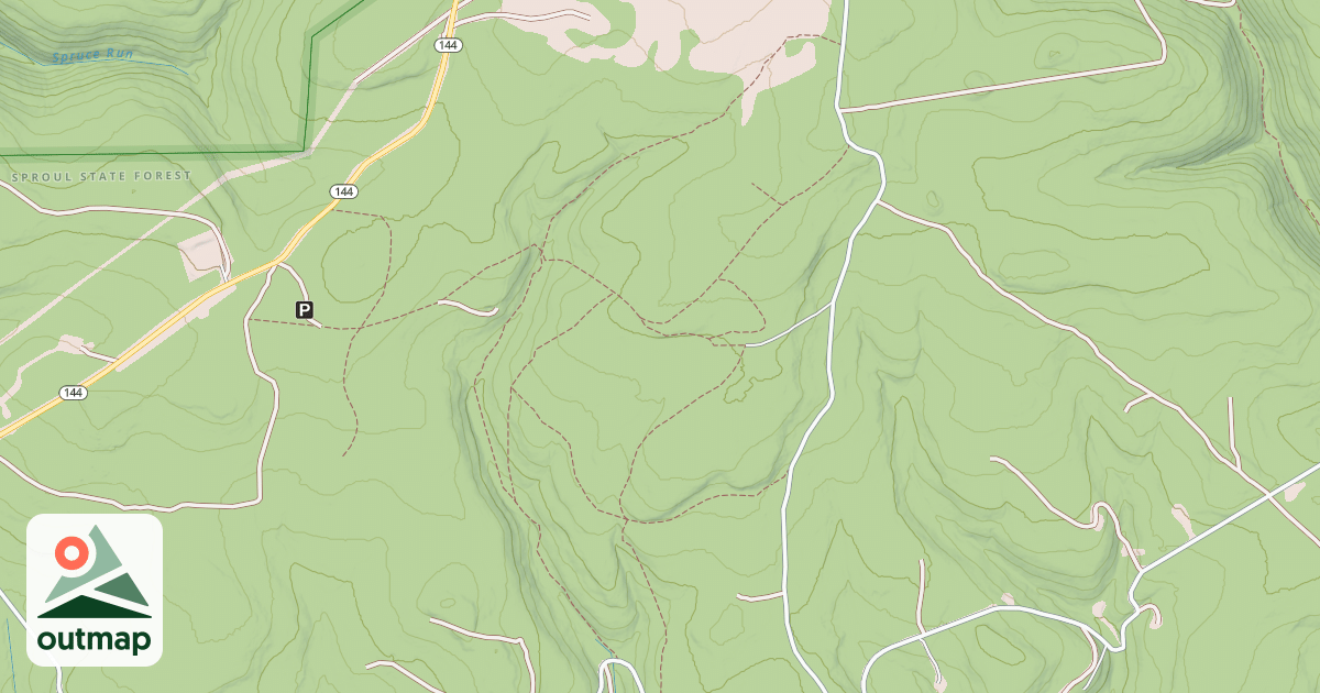 Map of Panther Snowmobile Trails