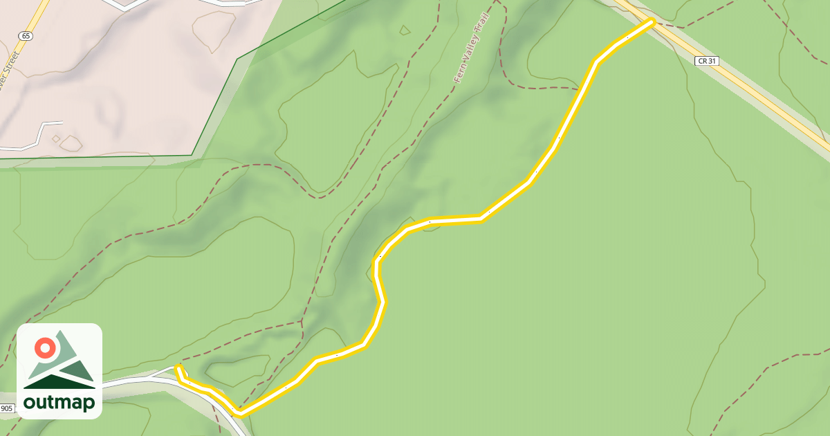 Map of Fern Valley Trail