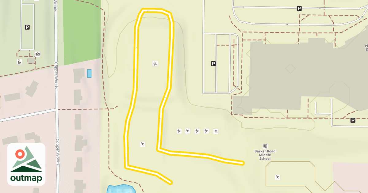 Map of Mt. Pittsford Ski Trail