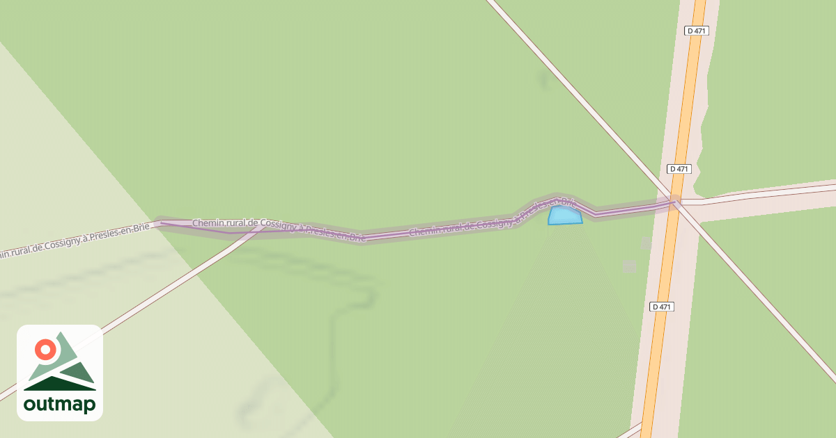 Map of Chemin rural de Cossigny à Presles-en-Brie