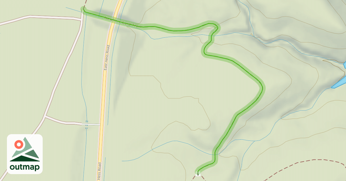 Map of Newlin's Gold Trail