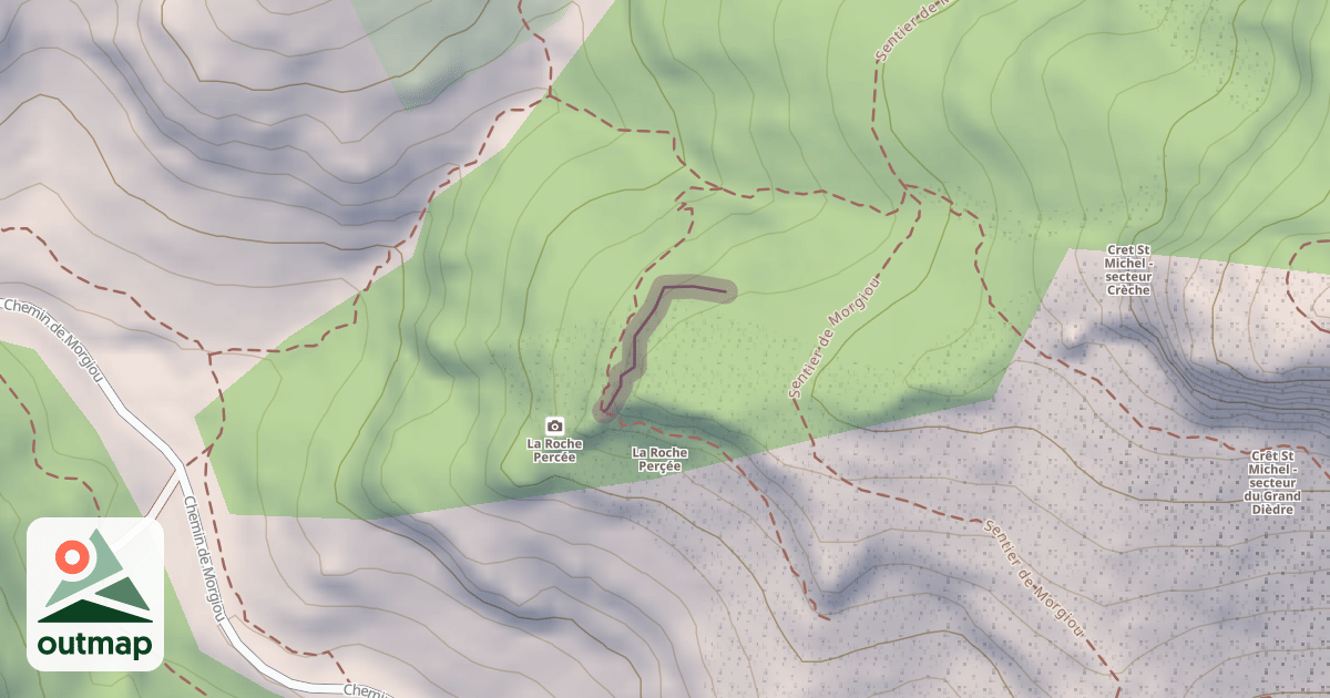 Map of La Roche Percée
