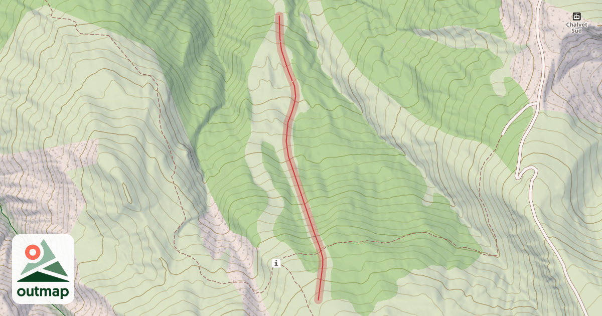 Map of Mur du Riounet