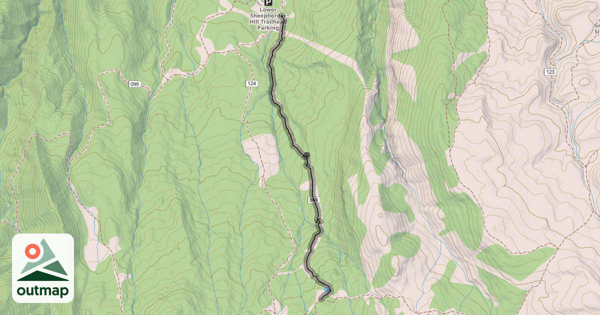 Map of Lizard Lake Trail