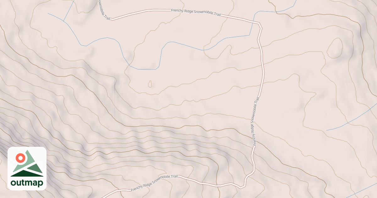 Map of Frenchy Ridge Snowmobile Trai