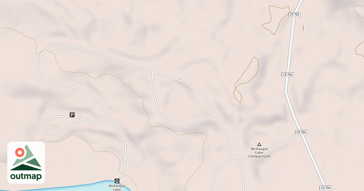 Map of MCDOUGAL LAKE CG SPUR B