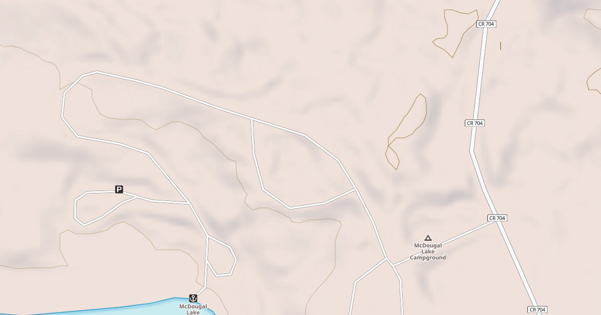 Map preview of MCDOUGAL LAKE CG SPUR B
