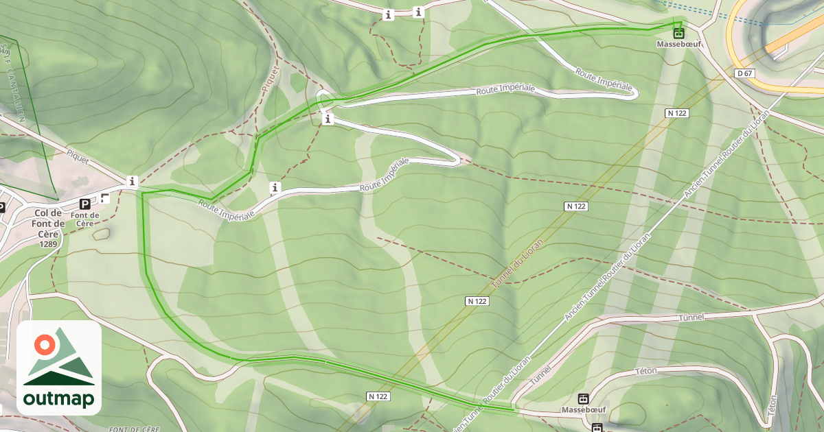 Map of Font de Cère