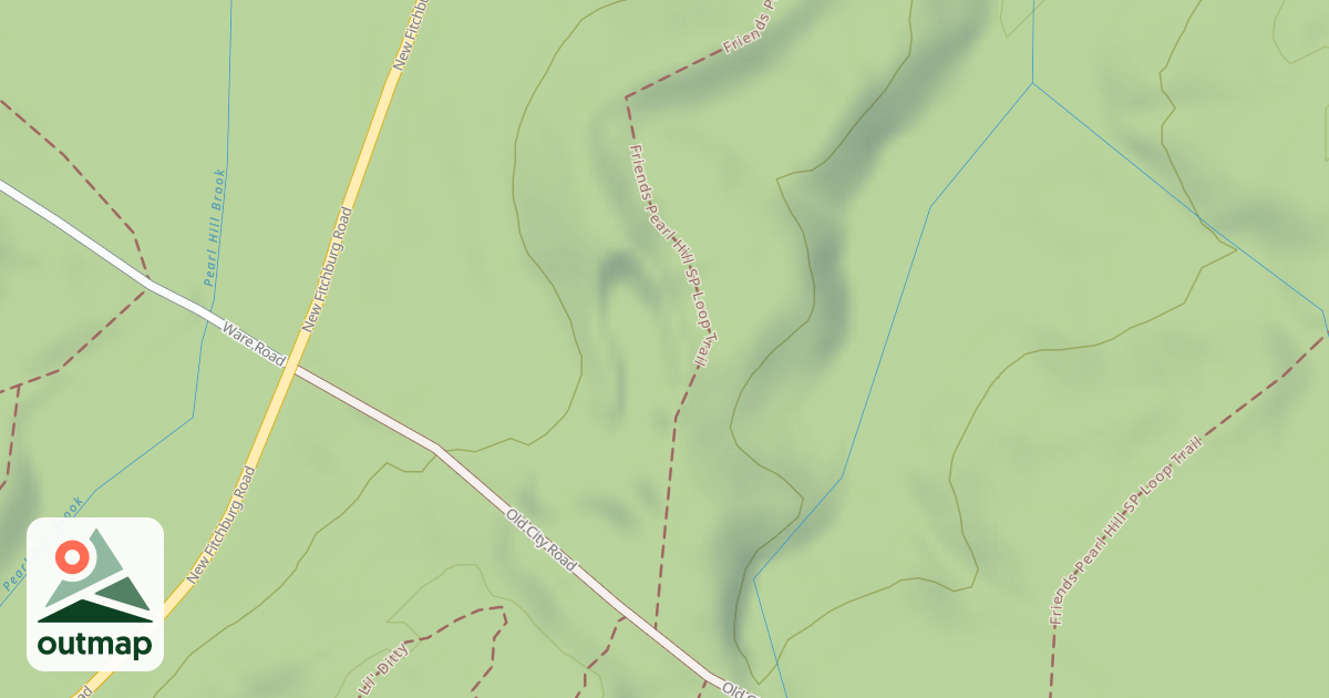 Map of Friends Pearl Hill SP Loop Trail