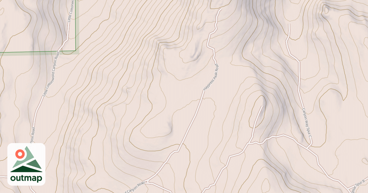 Map of HAYPRESS PEAK ROAD