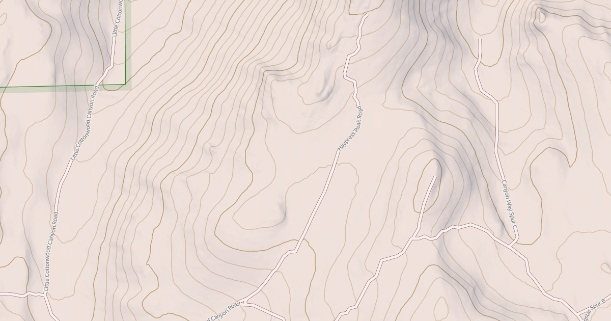 Map preview of HAYPRESS PEAK ROAD