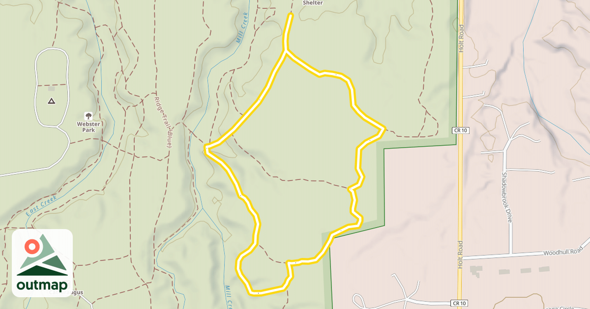 Map of Valley View Trail (Green)