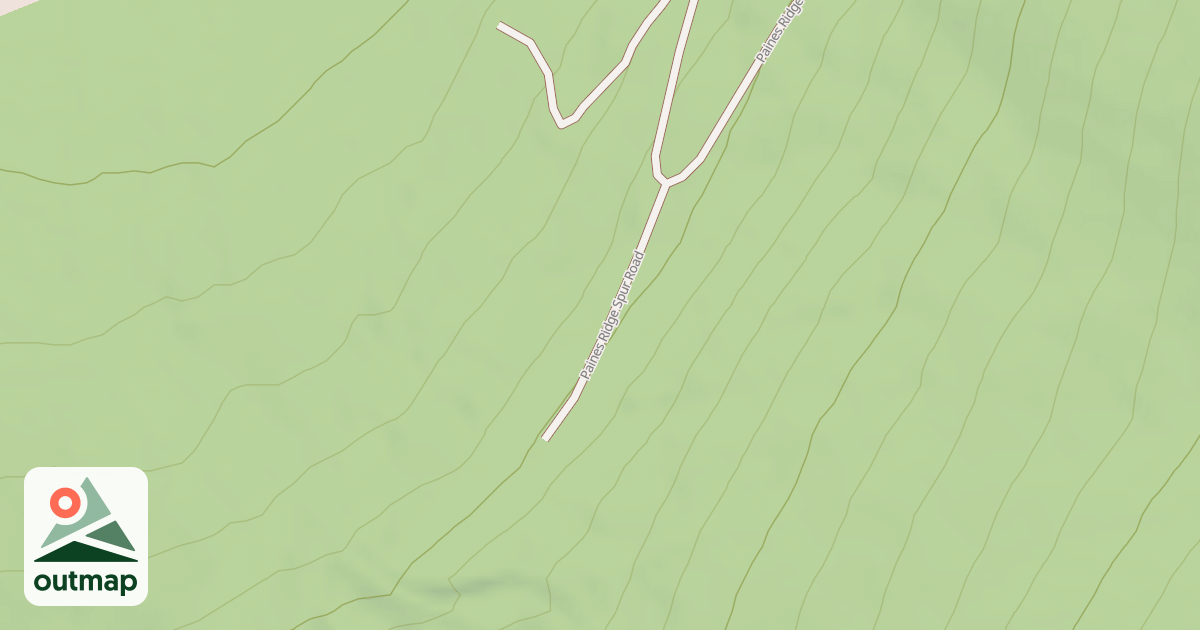 Map of PAINES RIDGE SPUR