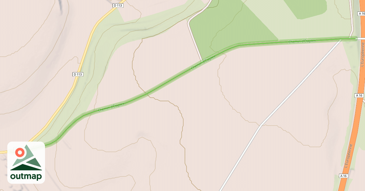Map of Chemin d'Étaples