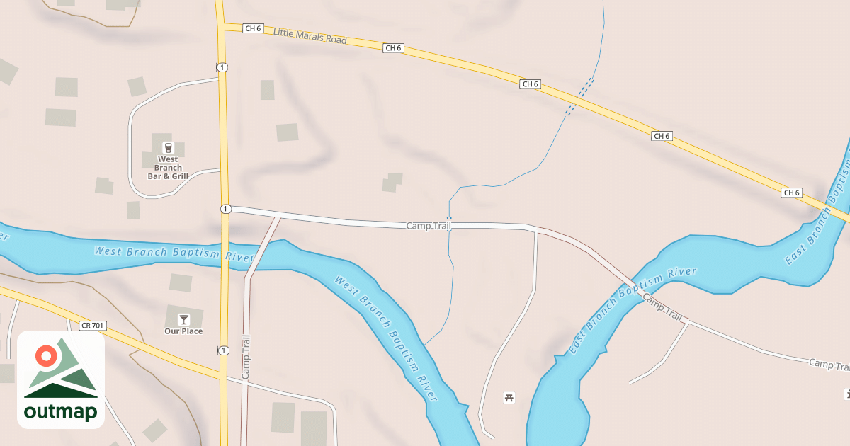 Map of Moose Run Trail