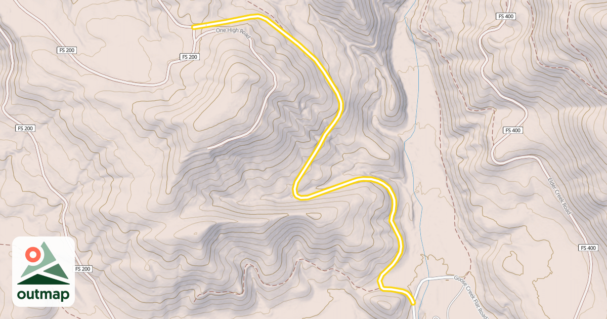 Map of Alder Creek Road