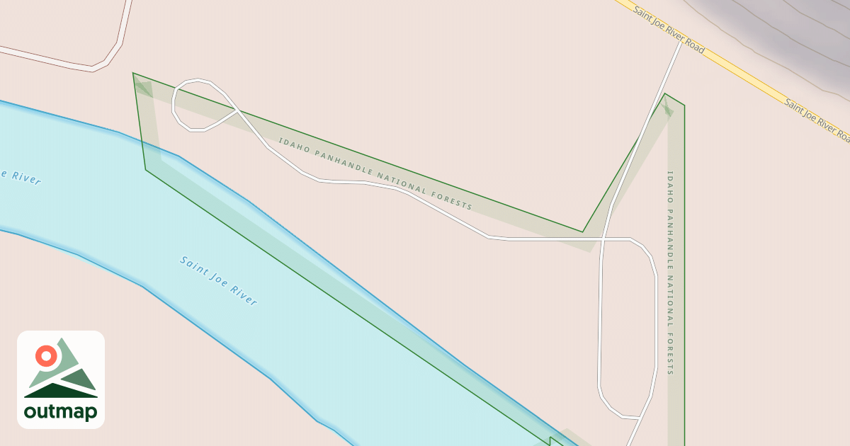 Map of SHADOWY ST JOE CAMPGROUND