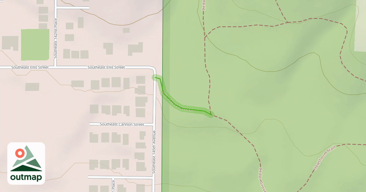Map of Ellis Street Access