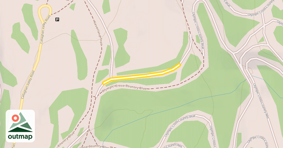 Map of Olympic Cross-Country Blue