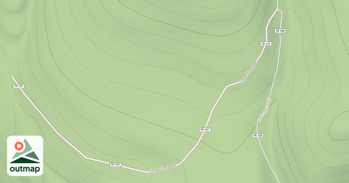 Map of LIMBER PINE