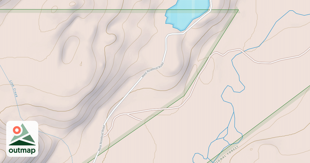 Map of WEST ROSEBUD