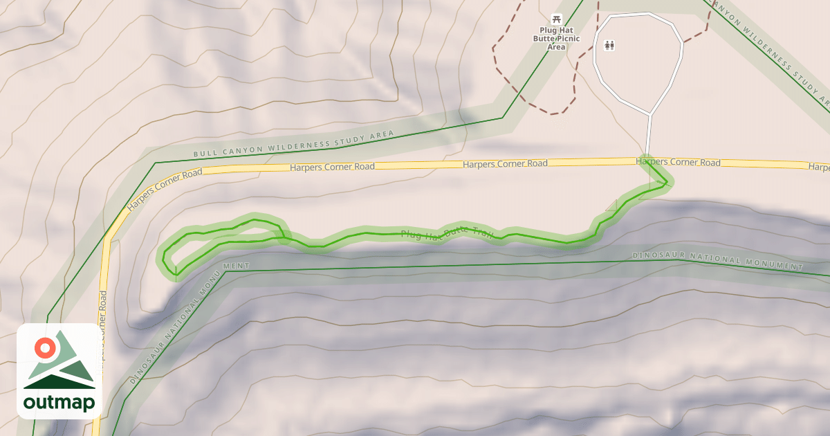 Map of Plug Hat Butte Trail