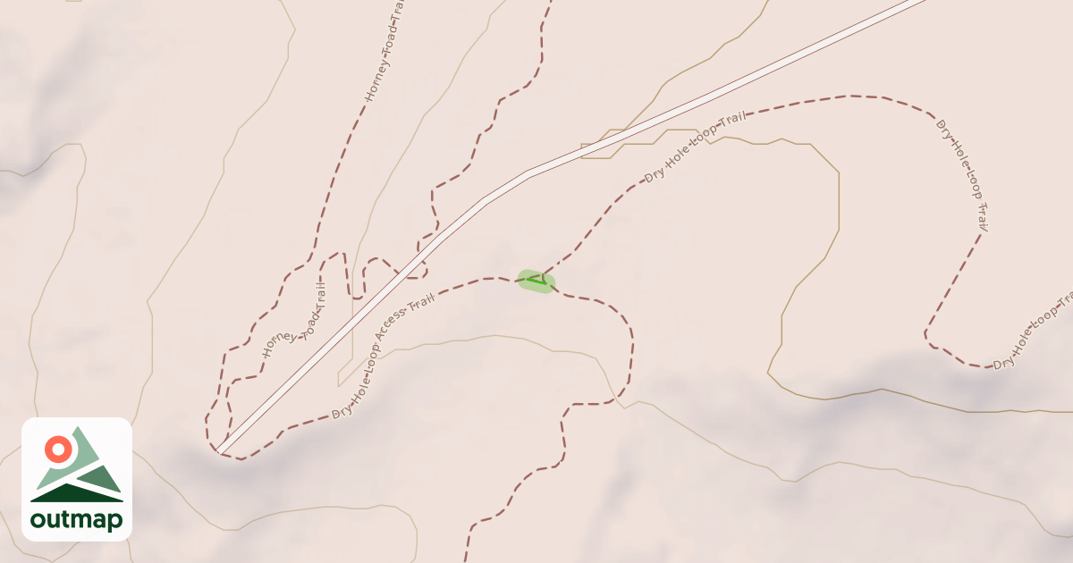 Map of Dry Hole Loop Access Trail