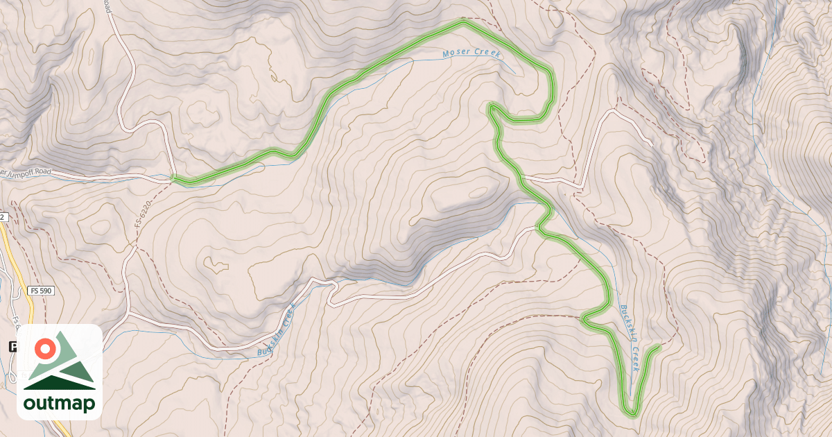 Map of Moser Creek Road