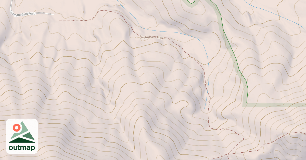 Map of Nicholson Gap