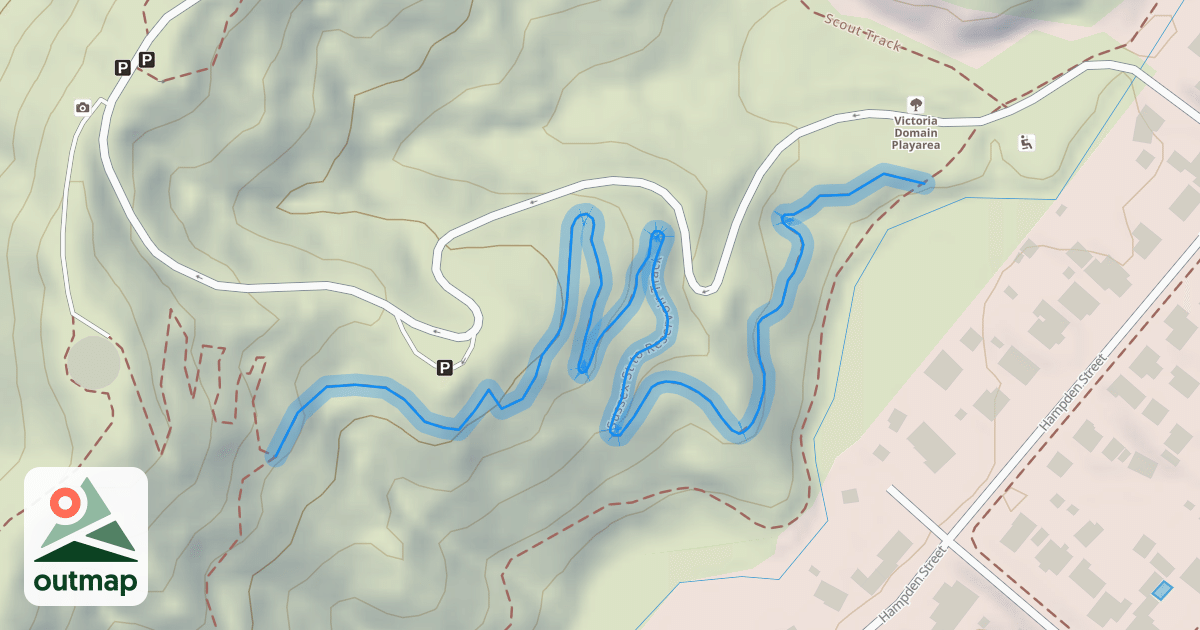 Map of Sussex St to Reservoir Track