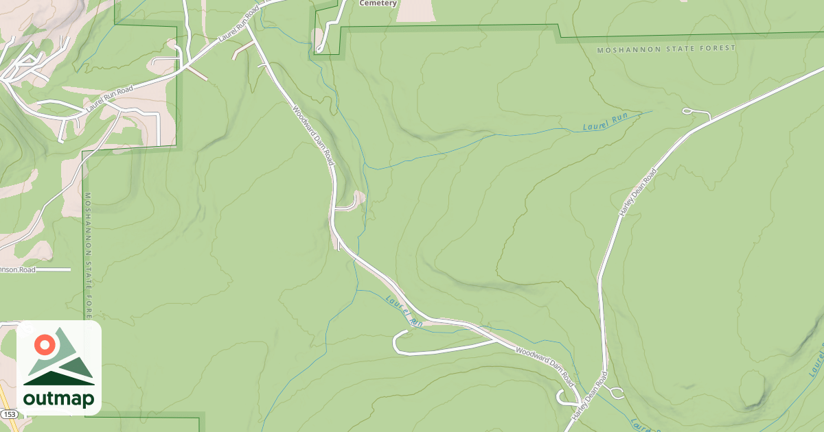 Map of S.B. Elliott State Park Snowmobile Trails