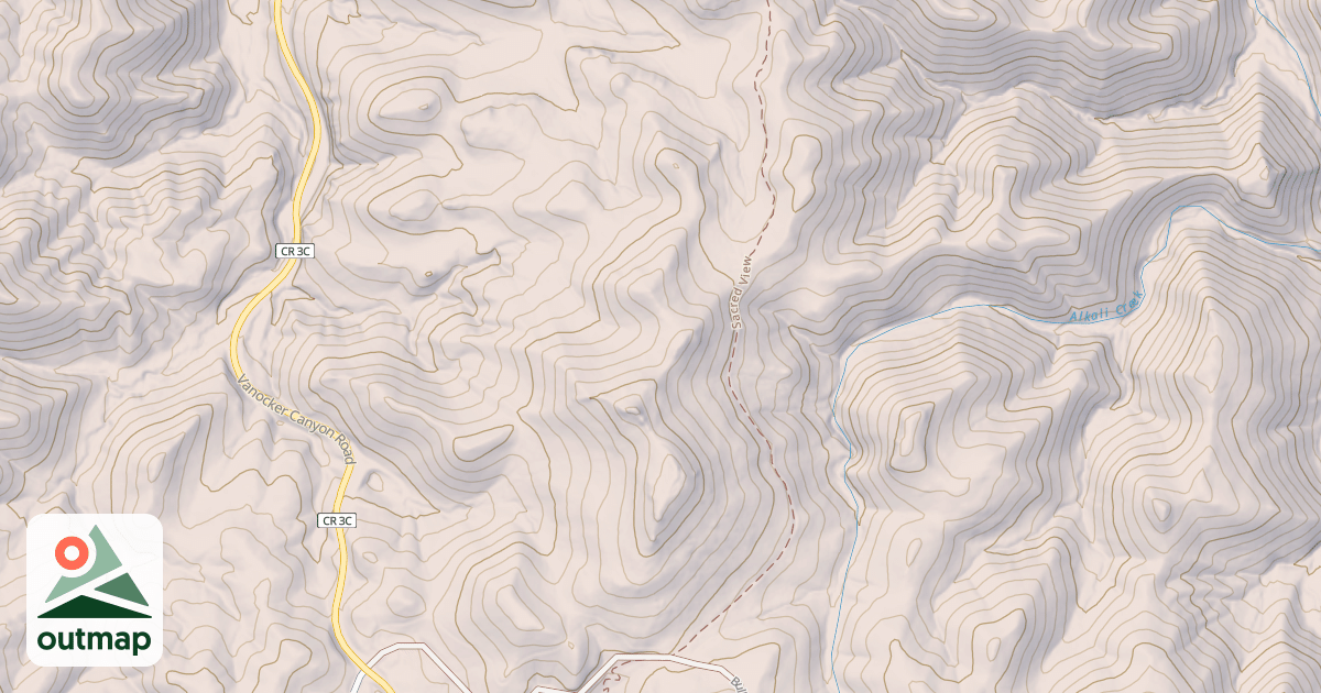 Map of EAST RIM BR 1A