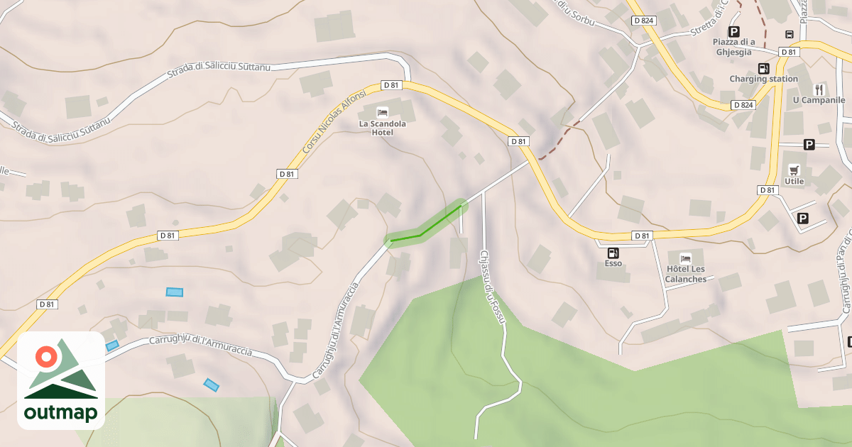 Map of Carrughju di l'Armuraccia
