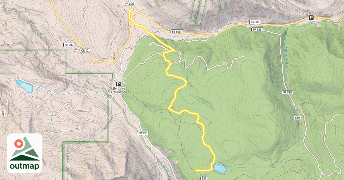 Map of Lily Lake