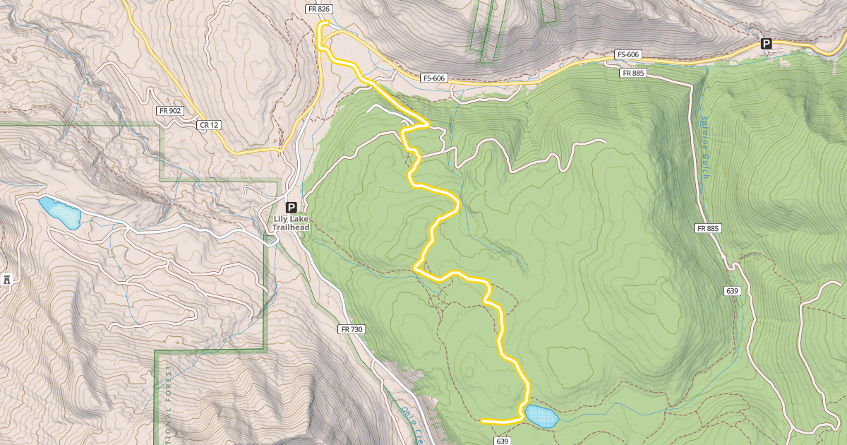 Map preview of Lily Lake