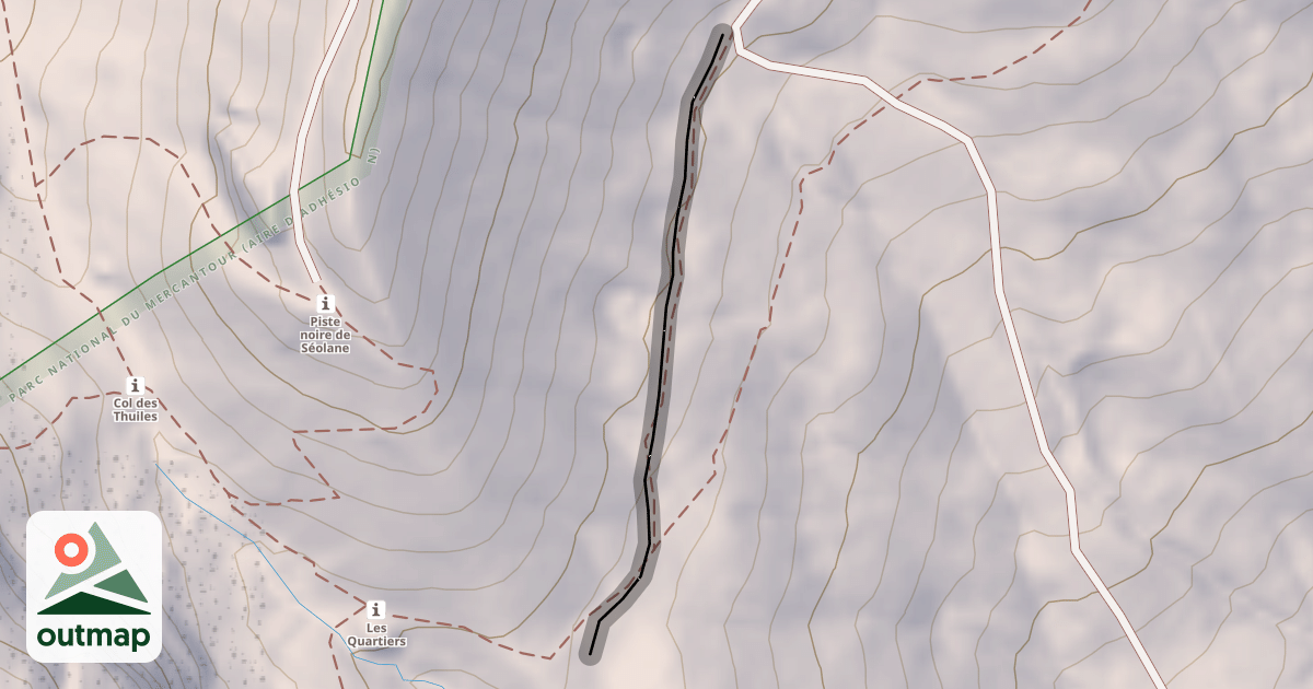 Map of Séolane - Chemin