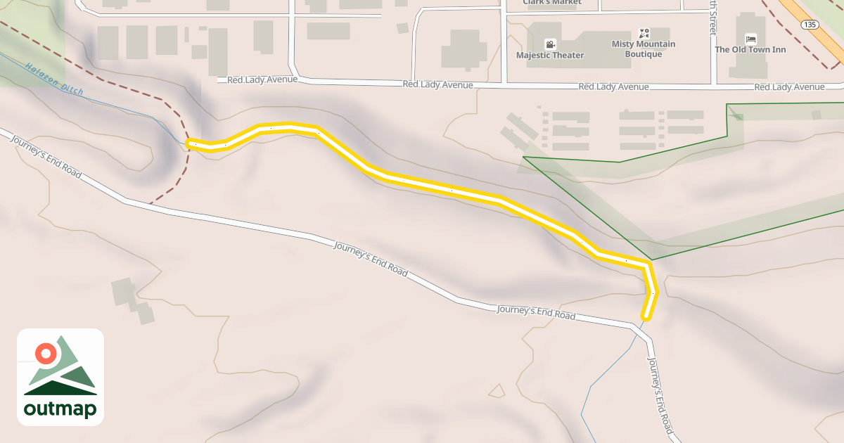Map of Ditch Trail East