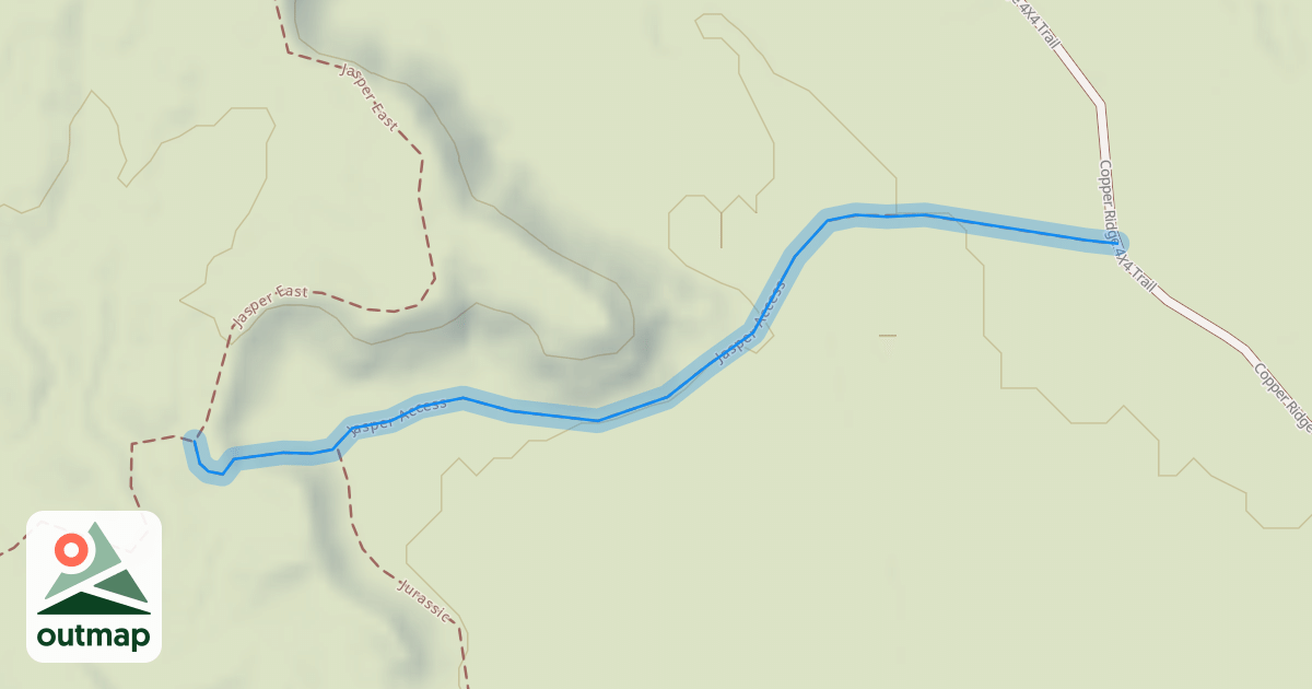 Map of Jasper Access Trail