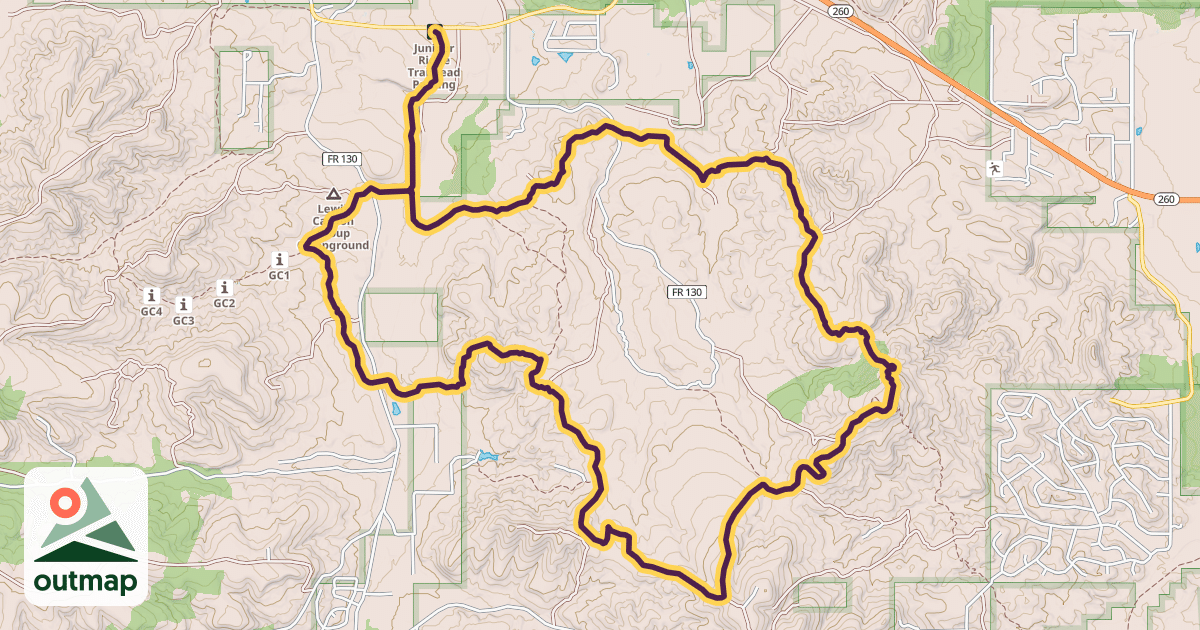 Map of Jupiter Ridge Trail 640