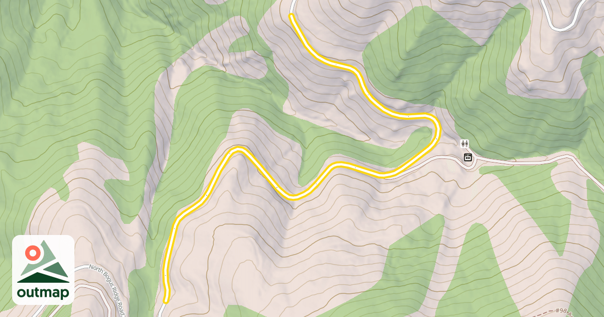 Map of North Bogus Ridge Road