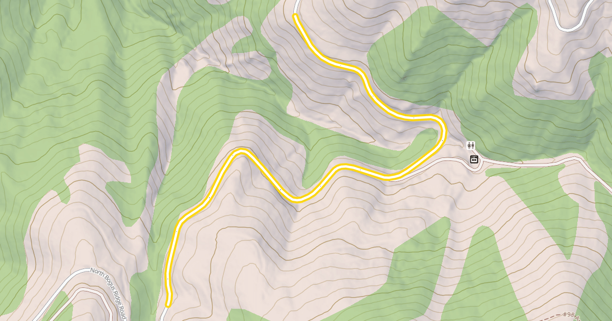 Map preview of North Bogus Ridge Road