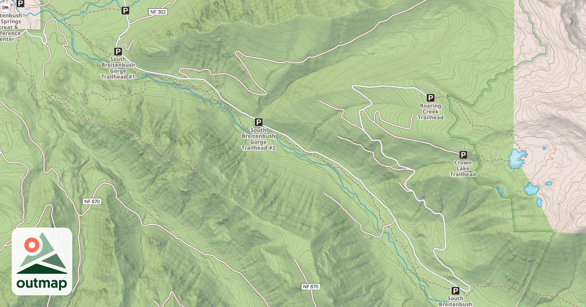 Map of SOUTH BREITENBUSH ROAD