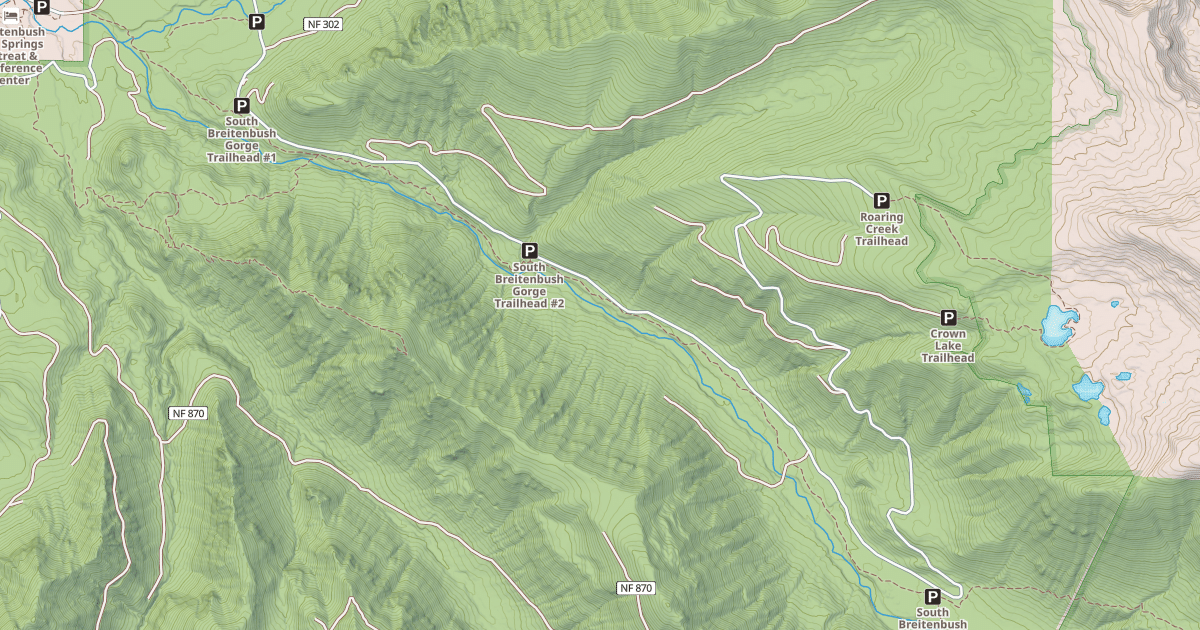 Map preview of SOUTH BREITENBUSH ROAD