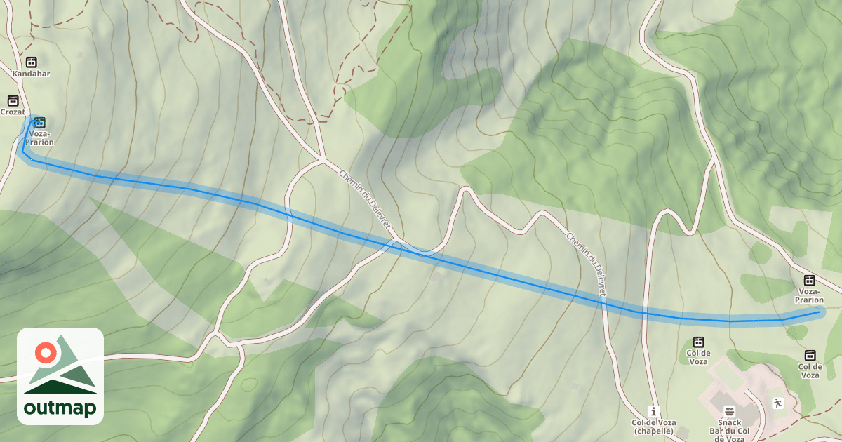 Map of Col de Voza