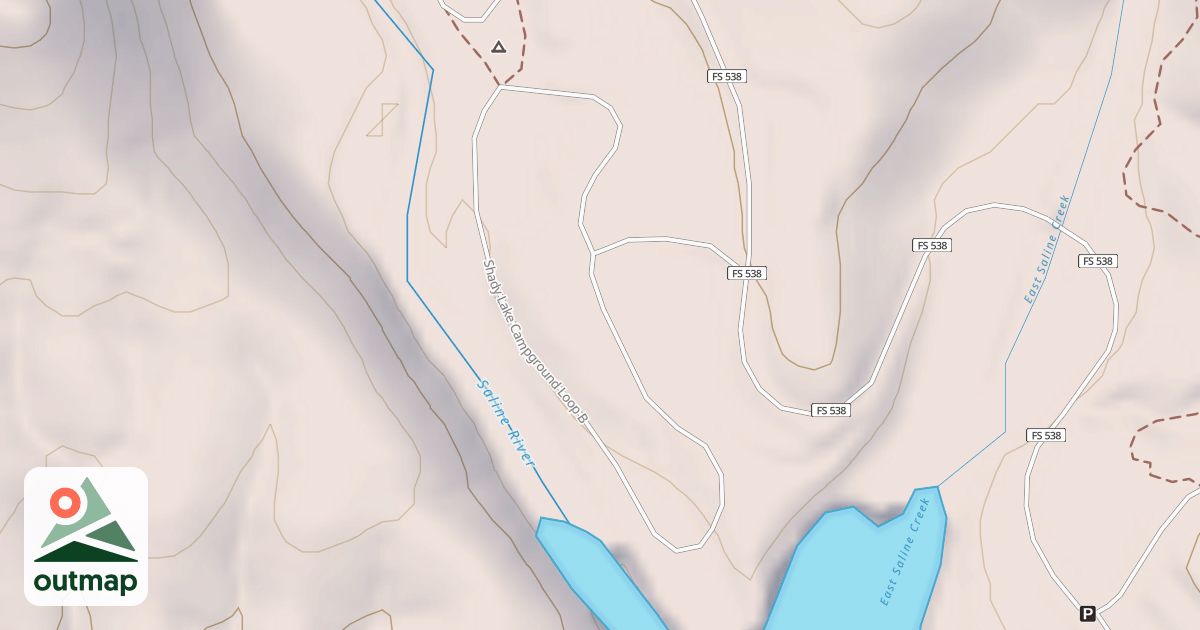 Map of SHADY LAKE CAMPGROUND LOOP B