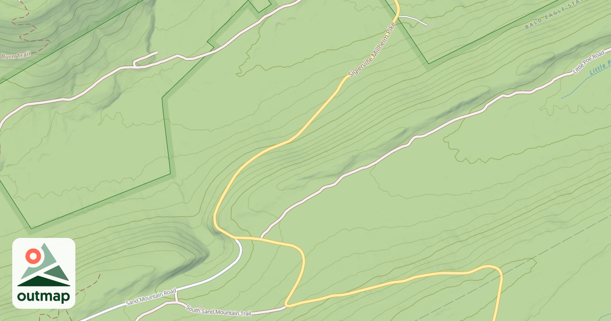 Map of Bald Eagle State Forest Snowmobile Trails