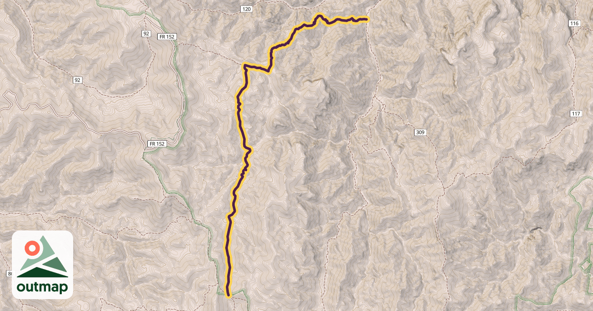 Map of Sids Prong Trail #121